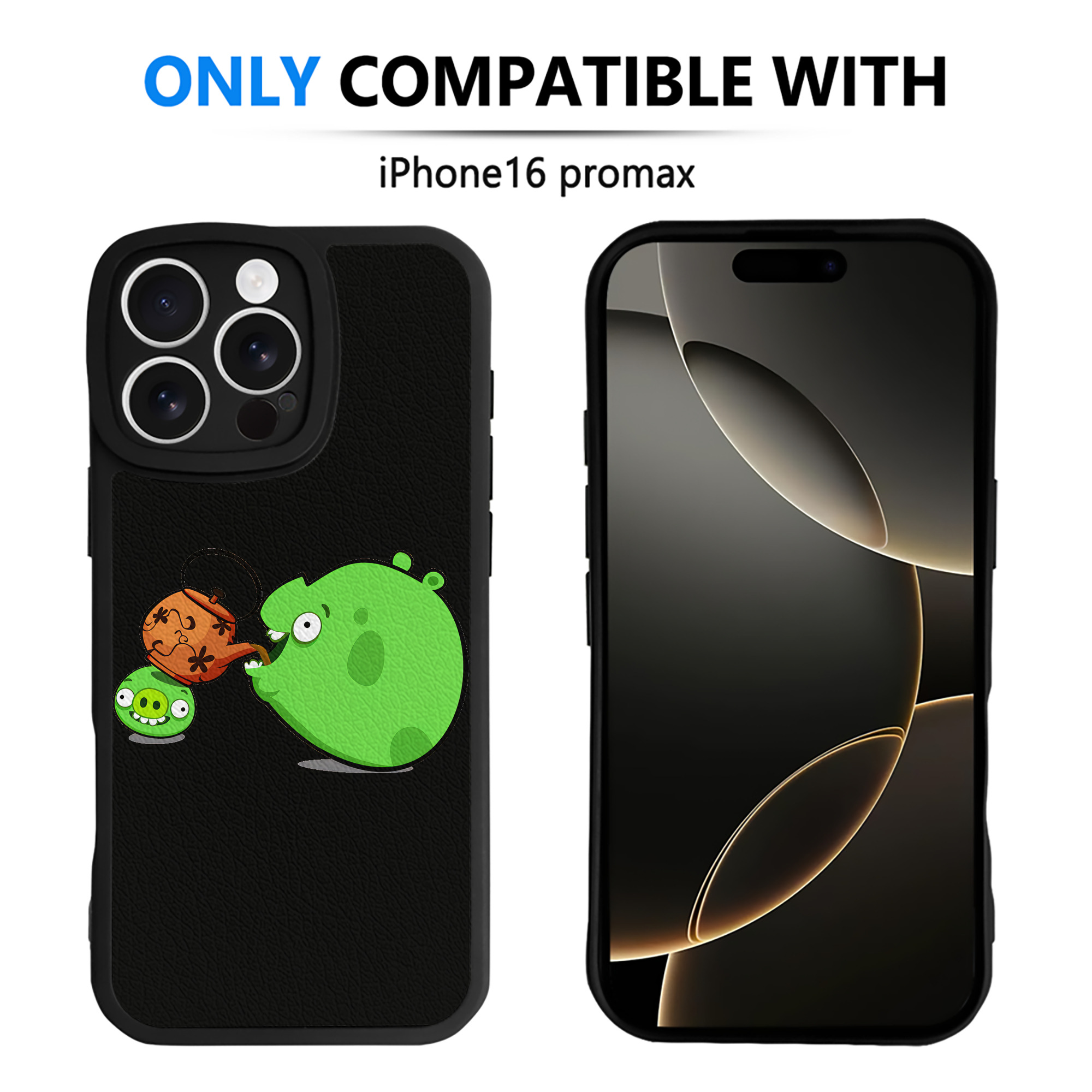 （画像用） Angry Birds アングリーバード 【iPhone 16シリーズ対応】シリコンスマホケース（レザー調） 材質：シリコン